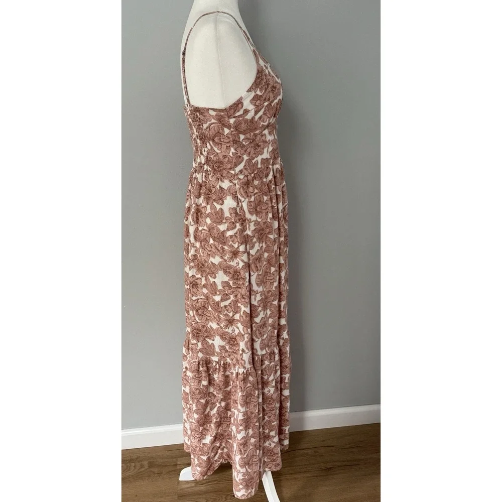 Abercrombie & Fitch Cream and Brown Floral Maxi Dress